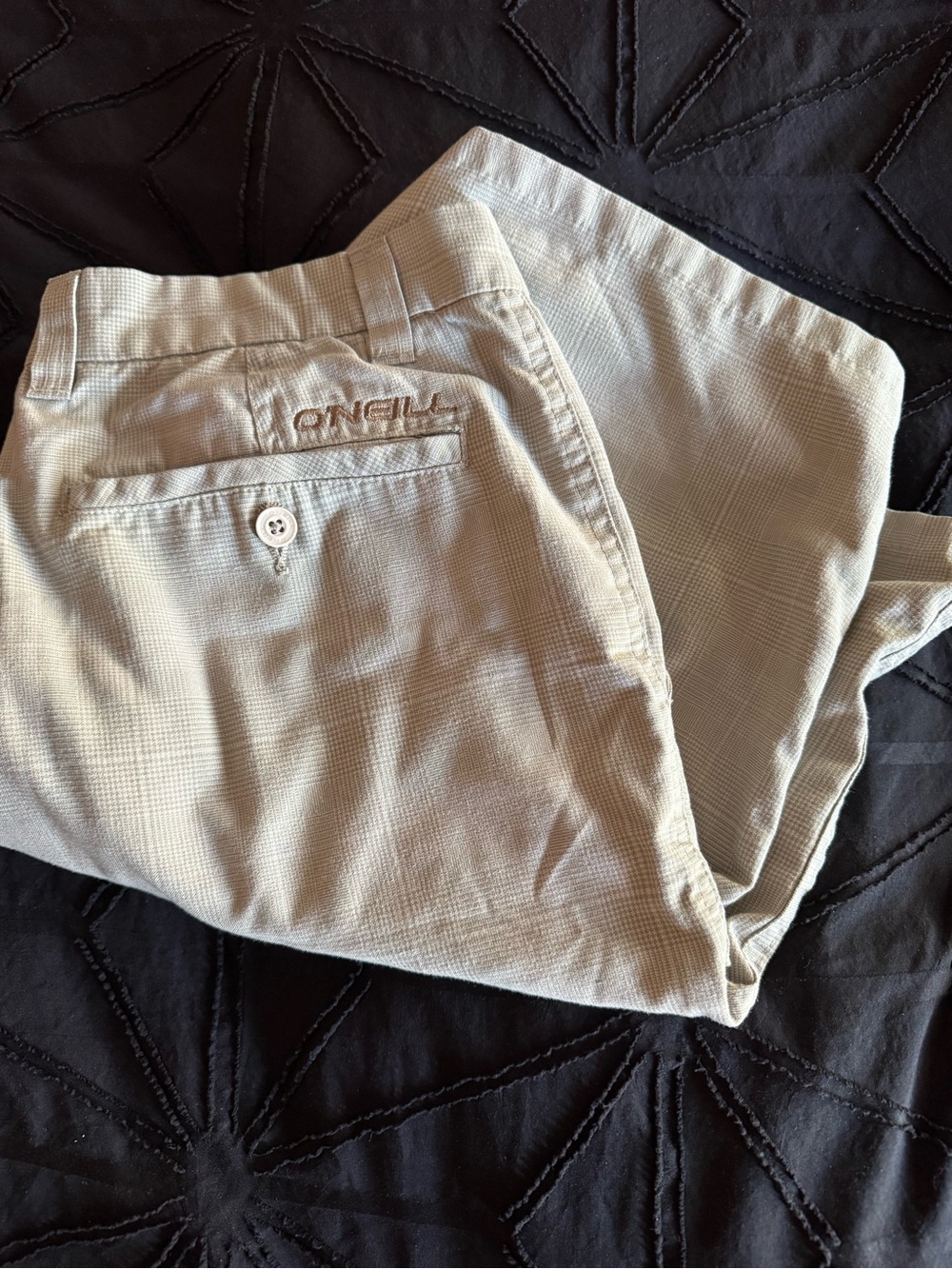 O'Neill Men's Light Beige Flat Front Shorts